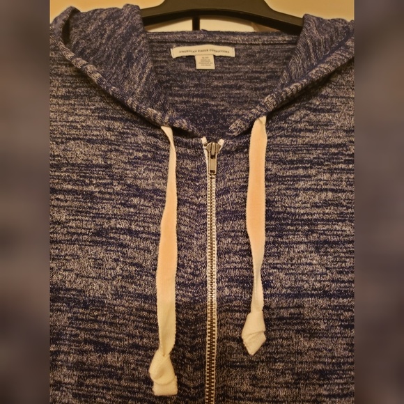 🍒American Eagle Marled Blue White Lightweight - Picture 3 of 6